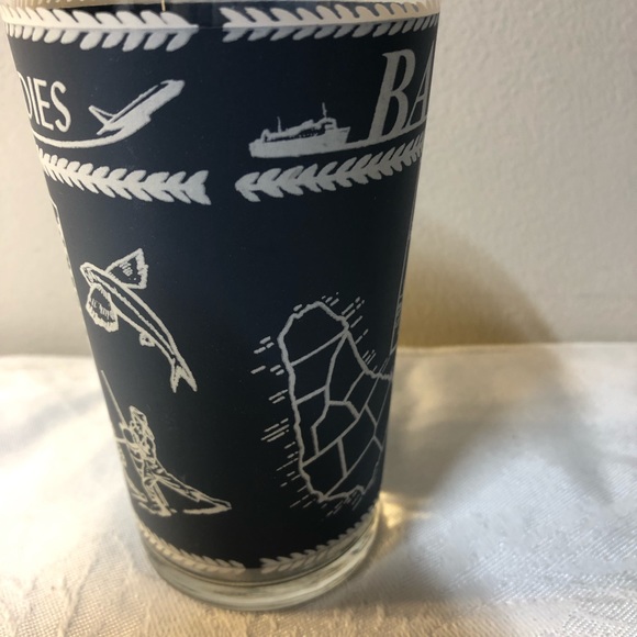 Vintage Federal Glass Barbados Glass , 5” West Indies, Gold Rimmed - Picture 4 of 8